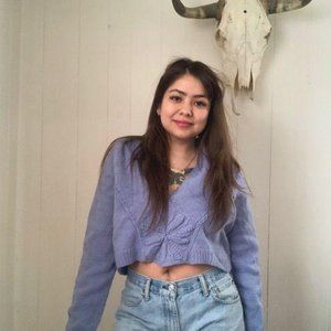 SOLD Blue cropped sweater